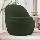Ver imagem 2 de Poltrona Orgânica Living Memphis Fixa Bouclê Verde Musgo - Abmaza