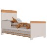 Quarto de Bebê Antonella 3 Portas e Berço Pega Pega Off White Caramelo com Colchão - Canaã - 5