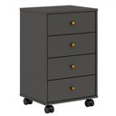 Ver imagem 2 de Gaveteiro Office Presidence 4 Gavetas Amêndola Touch/grafito - Pnr Móveis
