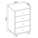 Ver imagem 3 de Gaveteiro Office Presidence 4 Gavetas Amêndola Touch/grafito - Pnr Móveis