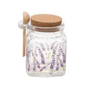Ver imagem 2 de Kit 6 Porta Temperos Quadrado 290ml Lavanda Vidro com Colher de Bambu e Tampa Rolha Lyor