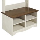 Ver imagem 4 de Chapeleira com Nicho de Madeira Maciça Branco Envelhecido