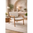 Ver imagem 1 de Poltrona Premium Úxua em Linho Pés em Madeira - B Gaspari