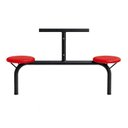 Ver imagem 6 de Mesa para Refeitório Fixa 6 Lugares MDP Branco de 25 mm - Assento Vermelho - 50204
