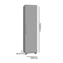 Ver imagem 4 de Armário Multiuso Uma Porta Quatro Prateleira Interna para Lavanderia Sofia - J&a Móveis:cinza