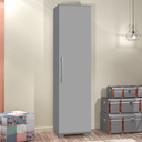 Ver imagem 2 de Armário Multiuso Uma Porta Quatro Prateleira Interna para Lavanderia Sofia - J&a Móveis:cinza