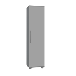 Armário Multiuso Uma Porta Quatro Prateleira Interna para Lavanderia Sofia - J&a Móveis:cinza - 1
