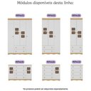 Ver imagem 6 de Cômoda Infantil 95cm 1 Porta com Vidro e 4 Gavetas Serena Multimóveis Mp4434 Madeirado/branco