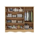 Ver imagem 5 de Cômoda Infantil 95cm 1 Porta com Vidro e 4 Gavetas Serena Multimóveis Mp4434 Madeirado/branco