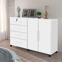 Ver imagem 2 de Comoda Bronze Cor:branco Mizza Decor - Armário para Quarto