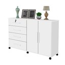 Ver imagem 1 de Comoda Bronze Cor:branco Mizza Decor - Armário para Quarto