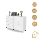 Ver imagem 6 de Comoda Bronze Cor:branco Mizza Decor - Armário para Quarto