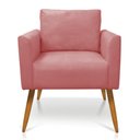 Ver imagem 3 de Poltrona Aline Suede Pés Palito Castanho - D’Rossi Rose