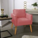 Ver imagem 2 de Poltrona Aline Suede Pés Palito Castanho - D’Rossi Rose