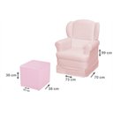Ver imagem 2 de Poltrona de Amamentação Balanço e Puff Sabrina Sintético Rosa Bebê - Phoenix Baby Rosa Bebê - 1200