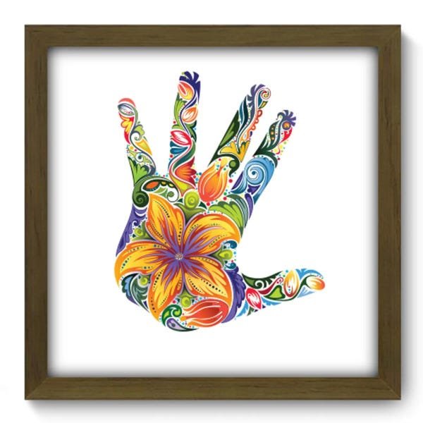 Quadro Decorativo - Mão Floral - 081qdfm - 1