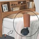 Ver imagem 5 de Kit 10 Pés de Cama Box Casal com 6 Pés Palitos Fixos 4 Rodízios Dimader Madeira