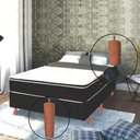 Ver imagem 6 de Kit 10 Pés de Cama Box Casal com 6 Pés Palitos Fixos 4 Rodízios Dimader Madeira