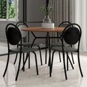 Ver imagem 1 de Conjunto Sala de Jantar 4 Cadeiras Nolita Carraro Fre/pre/gra