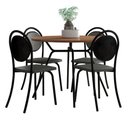 Ver imagem 2 de Conjunto Sala de Jantar 4 Cadeiras Nolita Carraro Fre/pre/gra