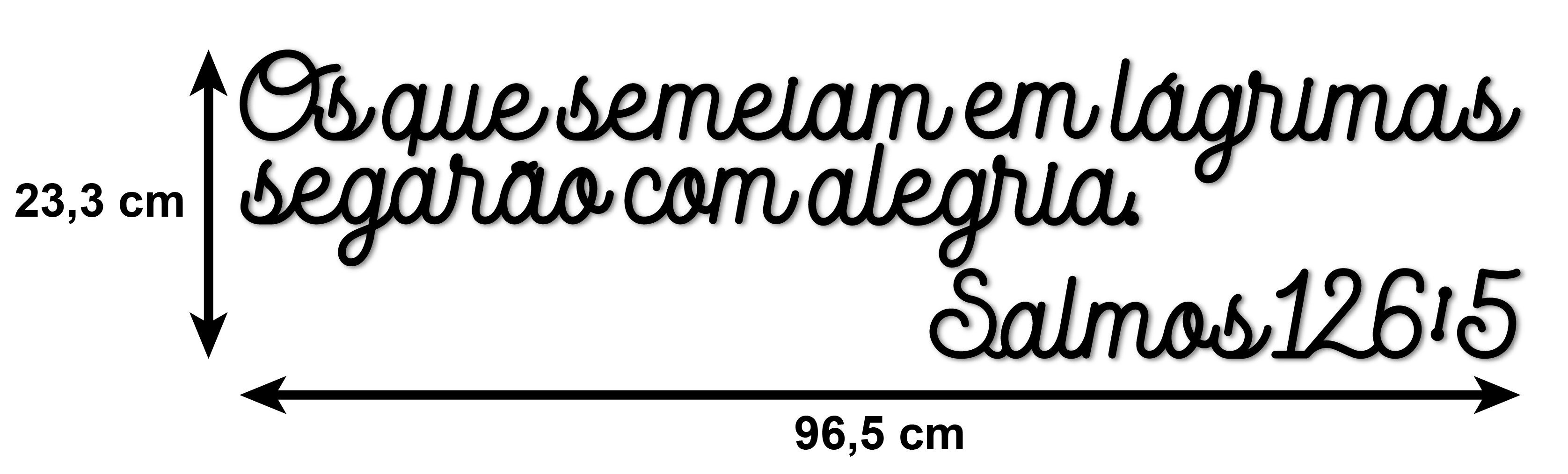 Versículo Bíblico Salmos 126:5 em MDF 6mm Vazado - 2