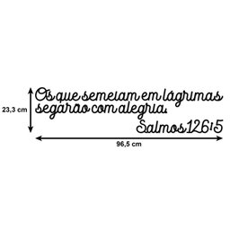 Versículo Bíblico Salmos 126:5 em MDF 6mm Vazado - 2