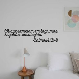 Versículo Bíblico Salmos 126:5 em MDF 6mm Vazado - 1