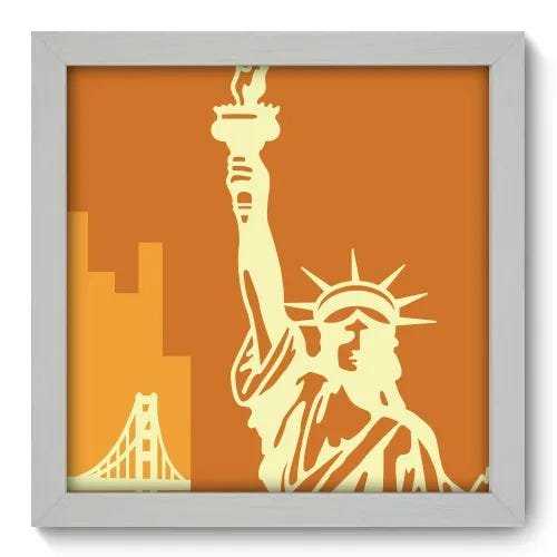 Quadro Decorativo - Estados Unidos - 110qdmb - 1