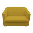 Ver imagem 1 de Namoradeira Tilla Decorativa 2 Lugares Suede Amarelo