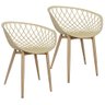 Kit 2 Cadeiras Clarice Nest com Apoio de Braços - Sidera - Nude Multicolorido - 1