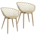 Ver imagem 1 de Kit 2 Cadeiras Clarice Nest com Apoio de Braços - Sidera - Nude Multicolorido