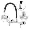 Ver imagem 2 de Torneira Cozinha Misturador Gourmet Preto Flexível Parede