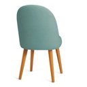 Ver imagem 6 de Kit 02 Cadeiras Poltrona de Jantar Estofada Luna Boucle Pés Palito Castanho - Pallazio