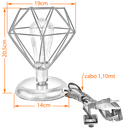 Ver imagem 2 de Abajur Aramado Diamante Pequeno Branco Todos Ambientes