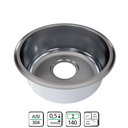 Ver imagem 1 de Cuba Franke Docol Riva 30x14cm Inox Polido S/ Valv 01701504