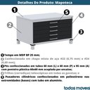 Ver imagem 2 de Mapoteca 5 Gavetas Pandin 120cm (larg) Inmetro Tampo Mdp Cinza