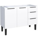 Ver imagem 1 de Gabinete para Cozinha Aço Jupiter 1,17m Branco para Pia de 1,20m - P101616 - Cozimax