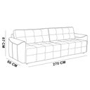 Ver imagem 6 de Sofá 4 Lugares para Sala de Estar Living 270cm Belluno L06 Couro Amêndoa - Lyam Decor