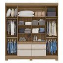 Ver imagem 4 de Cômoda Montevidéu e Guarda Roupa Casal Bilbao Amêndola Off White - Demóbile