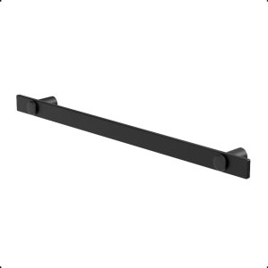 Porta Toalha de Banho Acessório Toalheiro para Banheiro Grego Metal Preto Fosco Patmos