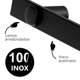 Porta Toalha de Banho Acessório Toalheiro para Banheiro Grego Metal Preto Fosco Patmos - 3