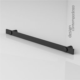 Porta Toalha de Banho Acessório Toalheiro para Banheiro Grego Metal Preto Fosco Patmos - 2