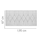 Ver imagem 2 de Painel Estofada Istambul Botão Capitonê 195cm King Size para Cama Box Quarto Corino Branco - Gat Mag