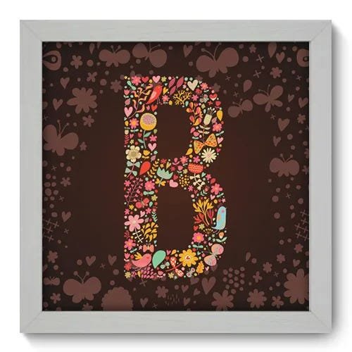 Quadro Decorativo - Letra B - 086qdib - 1