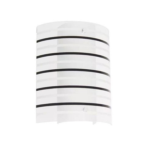 Arandela Listras Preta 24cm Kin Light