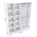 Ver imagem 2 de ARMÁRIO COLMÉIA 2 CABIDEIROS M44.2020.B MDF (CLOSET, LOJA) MUNDI MOVEIS