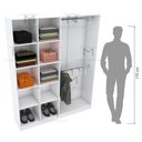 Ver imagem 7 de ARMÁRIO COLMÉIA 2 CABIDEIROS M44.2020.B MDF (CLOSET, LOJA) MUNDI MOVEIS