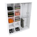 Ver imagem 3 de ARMÁRIO COLMÉIA 2 CABIDEIROS M44.2020.B MDF (CLOSET, LOJA) MUNDI MOVEIS