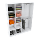 Ver imagem 1 de ARMÁRIO COLMÉIA 2 CABIDEIROS M44.2020.B MDF (CLOSET, LOJA) MUNDI MOVEIS