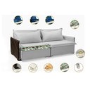 Ver imagem 6 de Sofá sem Caixa Retrátil Reclinável Mônaco 2,00m Estilo Estofados - França Linhosoft Cor "prata"